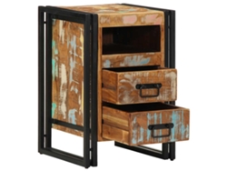 Maison Exclusive - Mesita De Noche De 40x40x59 Cm, Madera Maciza Reciclada