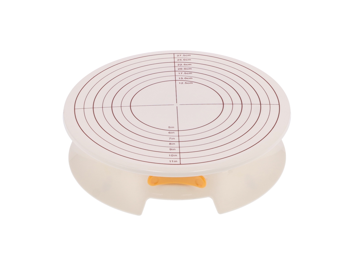 Base giratoria antideslizante para repostería con escala, herramienta de repostería