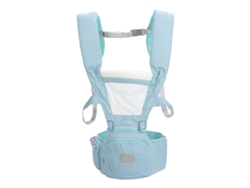 Mochila Portabebés Transpirable Con Manos Libres, Asiento Multifuncional Para La Cadera, Azul Claro.