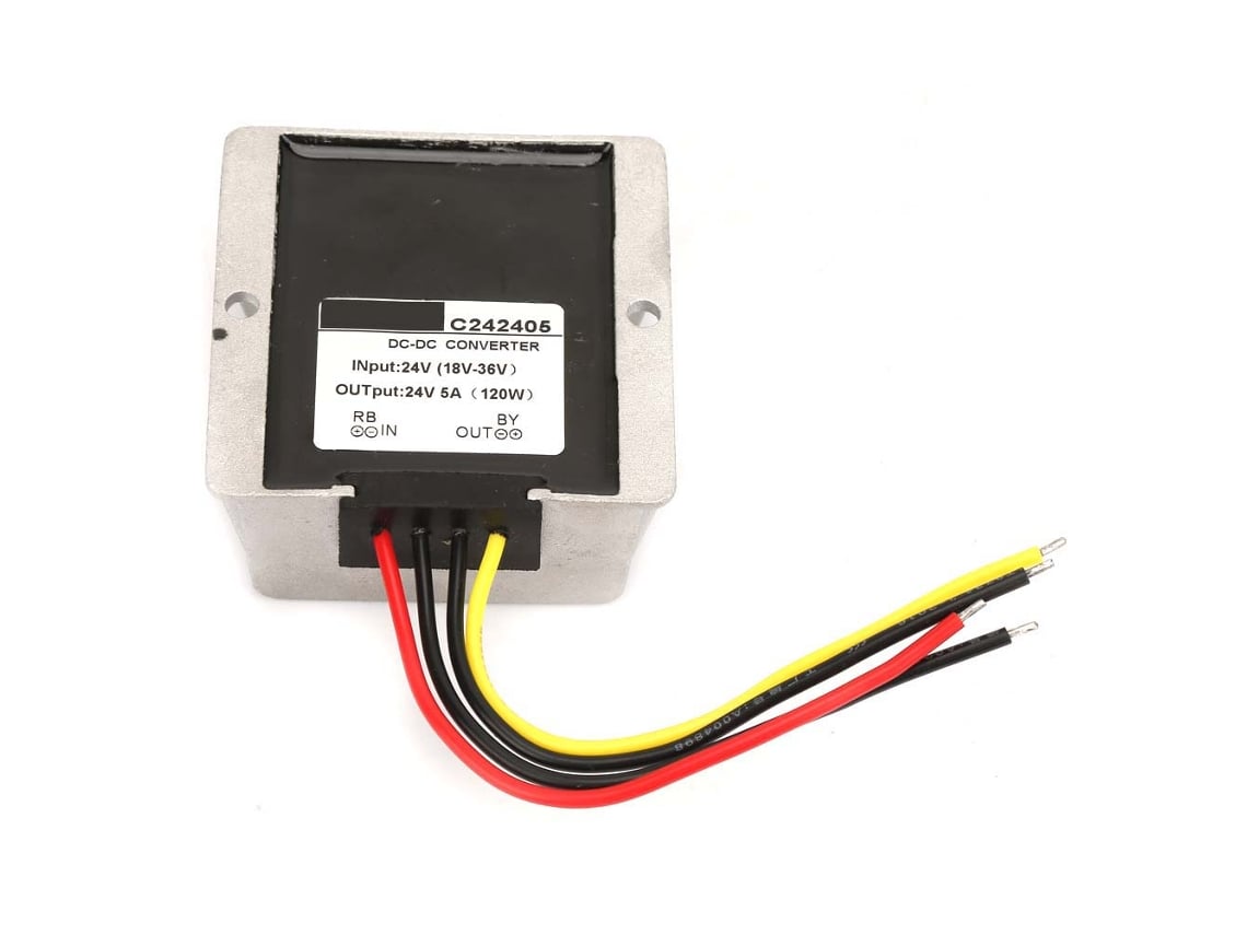 Módulo Regulador De Voltaje Conversor Auto Step Up/down Boost/buck 18-36v A 24v 5a