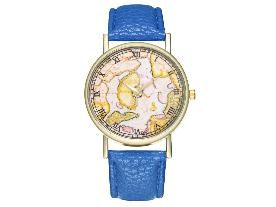 Elegante Reloj De Pulsera De Cuarzo Para Hombre/mujer, Regalo De Moda, Azul Marino.
