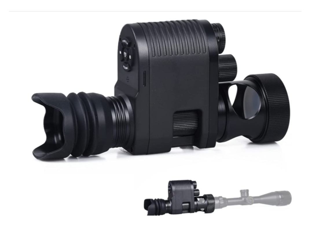 Cámara monocular de visión nocturna digital para oscuridad total, visor de rifle de caza con visión nocturna infrarroja HD de 720p Yizhood (negro)