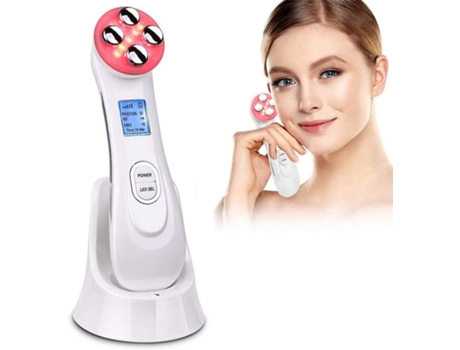 Dispositivo de ultrasonido facial, luz azul, tratamiento del acné, cuidado facial, fotón antiacné, dispositivo de masaje facial LED, dispositivo de...