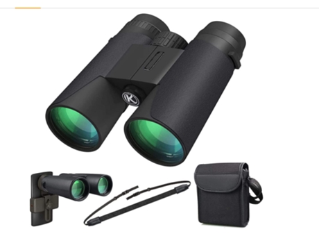 Prismáticos CHRONUS Alta Poténcia 12X42 Prisma Bak4 Lente Fmc Antivaho e Impermeable Negro