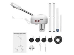 Vaporizador facial, altura ajustable, producción de vapor rápida, enchufe europeo, blanco (OEM)