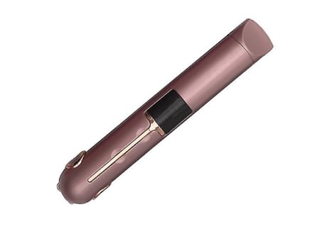 Mini férula eléctrica USB inalámbrica portátil para rizar y alisar no daña el cabello rosa dorado BISBISOUS