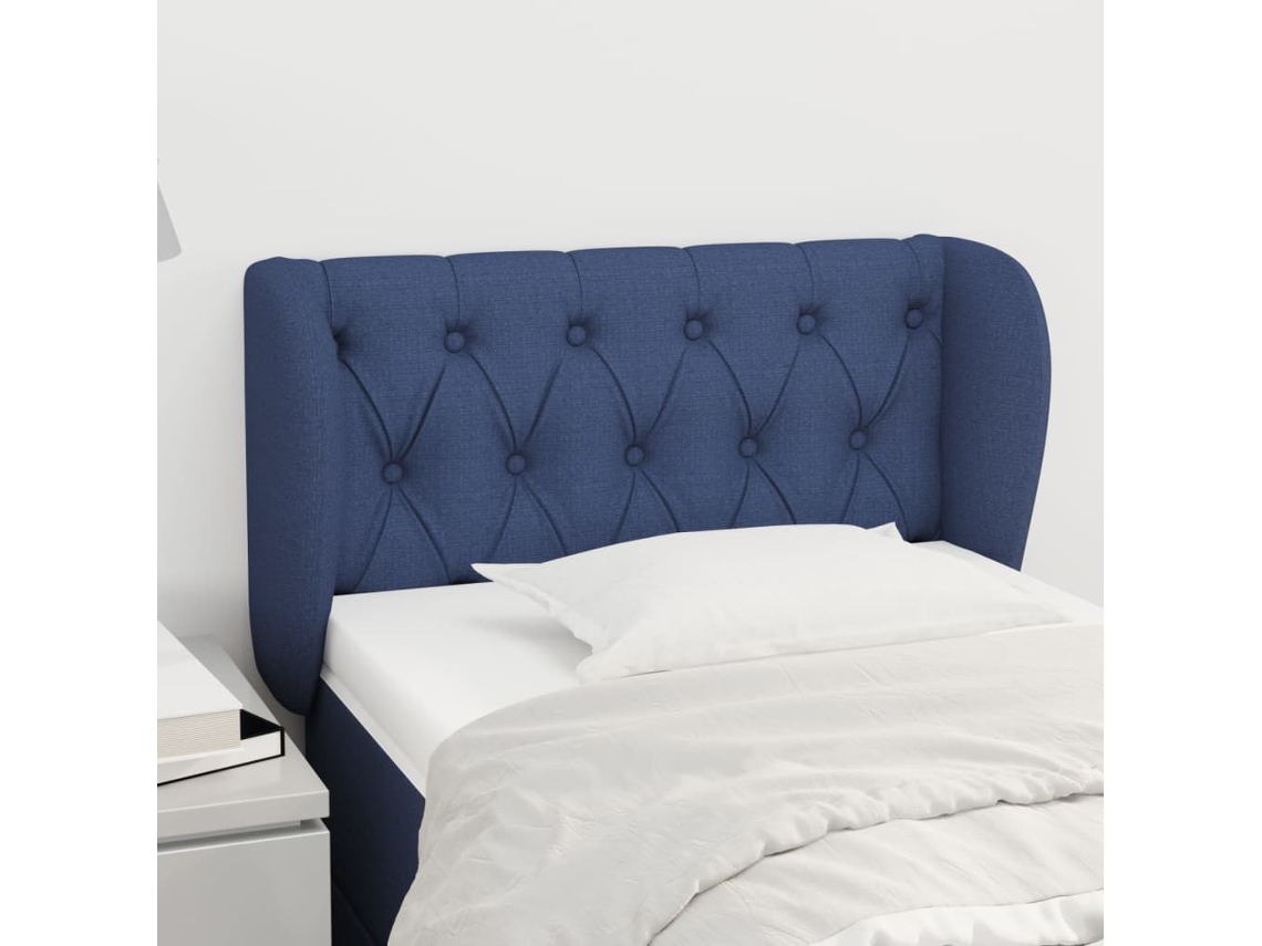Cabecero De Tela Azul 83x23x78/88 Cm