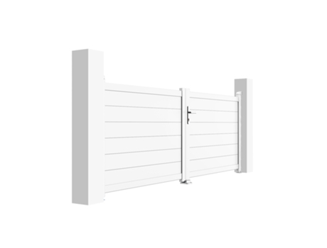 Puerta automática batiente blanca EIGER 300B115 + Motor brazo B500
