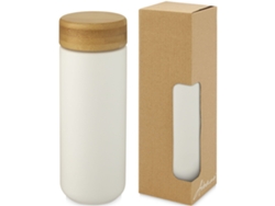 Vaso De Cerámica De 300 Ml Con Tapa De Bambú "lumi"