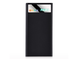 Kit Diy De Banco De Energía 4usb Con Linterna De Pantalla Cargador De Baterías 18650 Negro