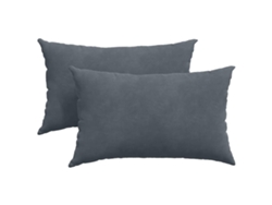 Cojines De Sofá 2 Uds Gris Oscuro 50 X 30 Cm Tela De Pana