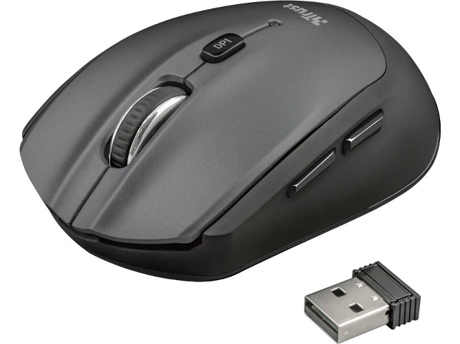 Ratón TRUST Nona (Óptico - 1600 dpi - Negro)