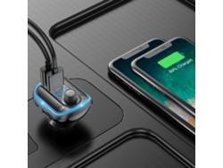 Transmisor Fm Para Coche Con Cargador Usb Doble, Reproductor Mp3 Bluetooth 5.0, Pantalla Led Y Compatibilidad Con Tarjeta Tf/usb.