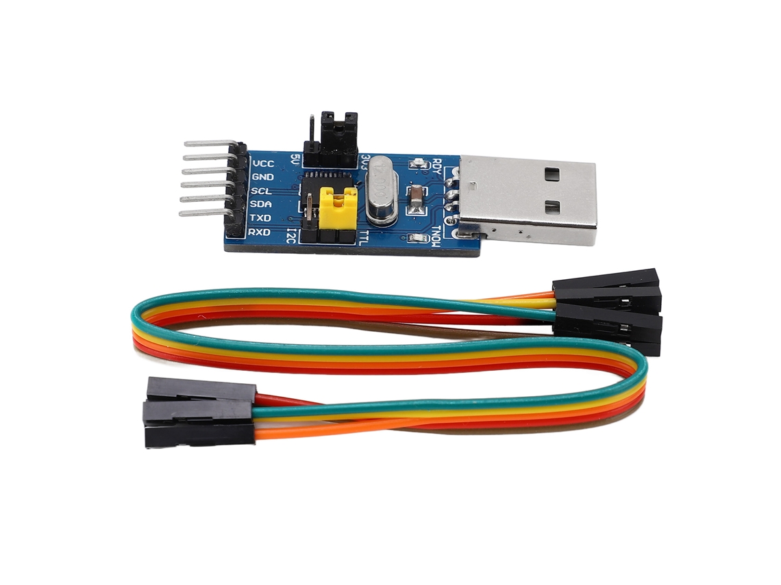 Módulo Convertidor Serie Usb A Iic I2c Uart Ttl Con Cable Puente Y Adaptador De Descarga.