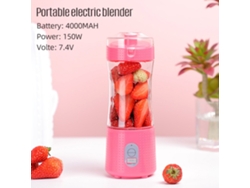 Licuadora Portátil Recargable Por Usb, 4000 Mah, 380 Ml, 6 Cuchillas Para Batidos Y Licuados.