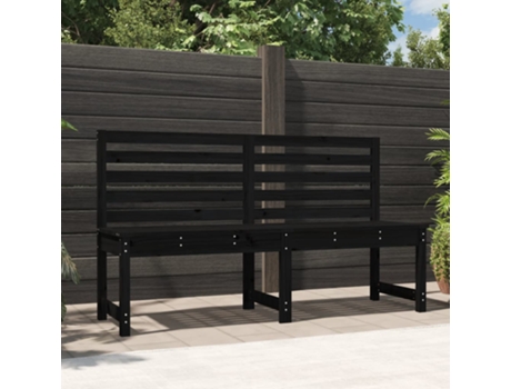 Banco De Jardín VIDAXL Negro Madera (157.5x48x91.5 cm)