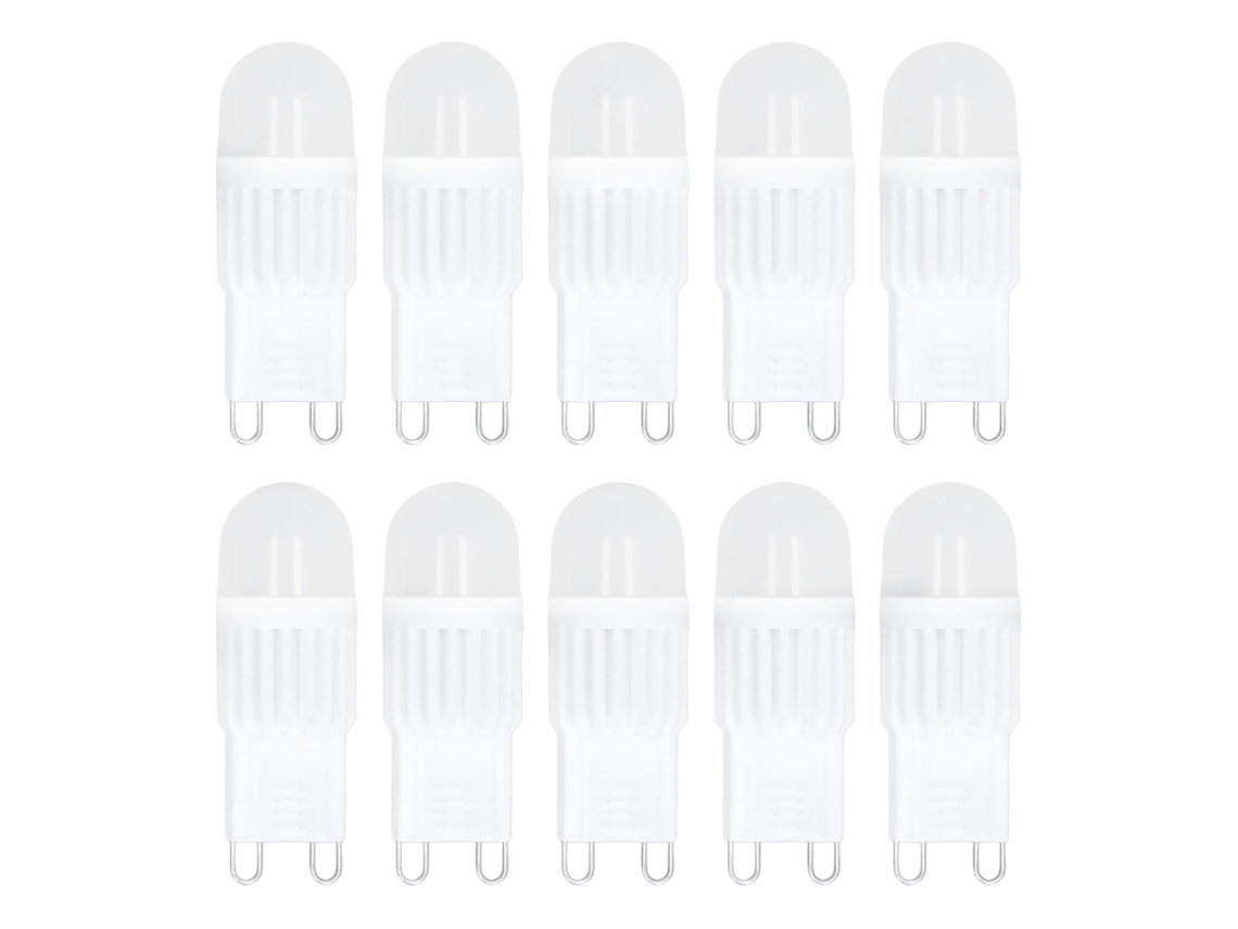 2026-10pcs Bombilla G9 Dimmable 2w 500lm Led Equivalente 30w Halógeno Para Candelabro Lámpara Techo Pared 220v