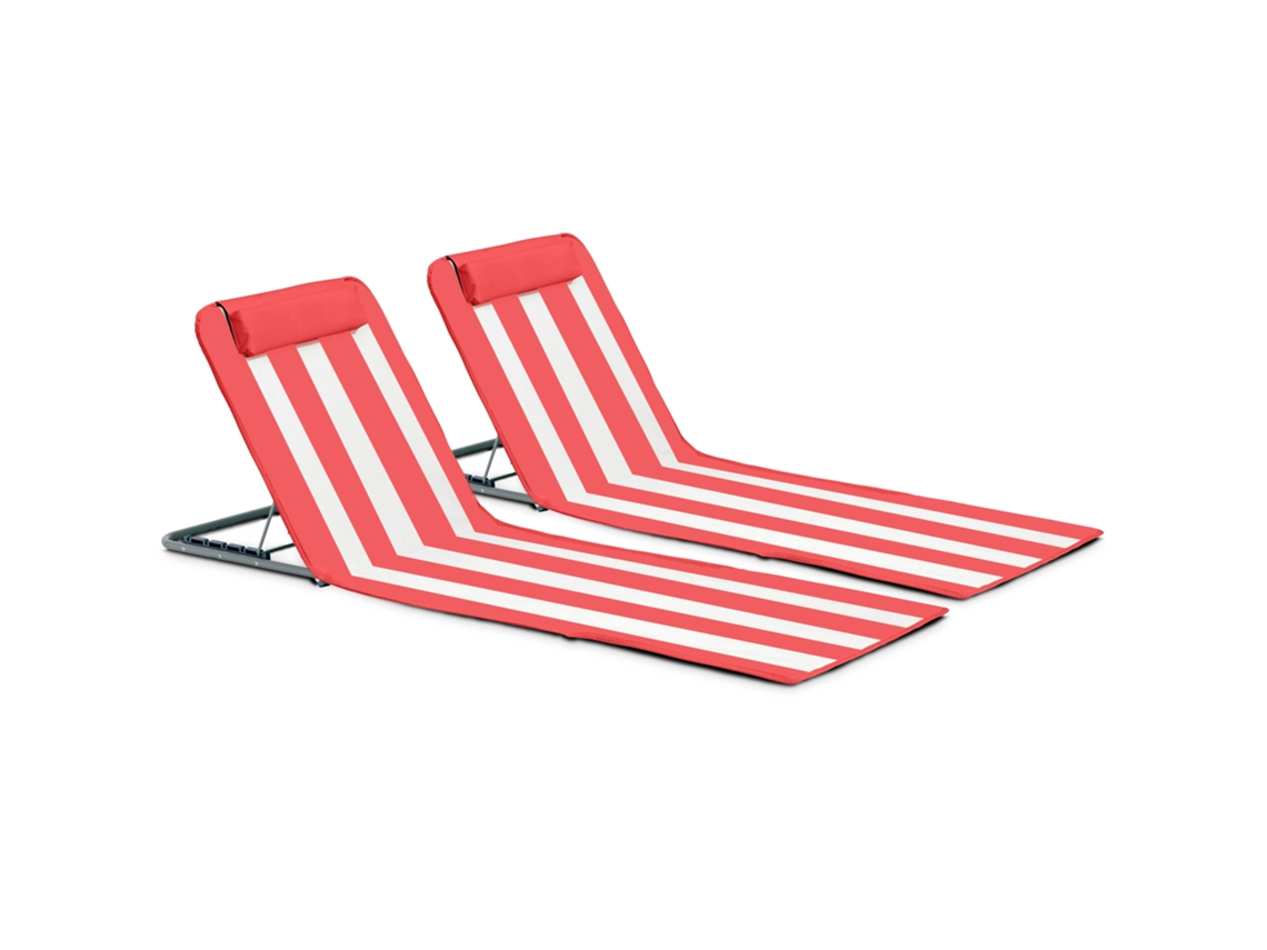 Lote De 2 Plage Pliants Matelas, Inclinables 5 Posiciones Oviala
