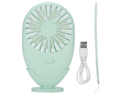 Mini ventilador USB portátil verde para el hogar, exteriores y oficina.