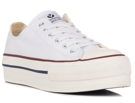 Zapatillas Tribu Con Plataforma VICTORIA (Lona-Blanco-36)
