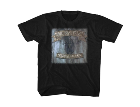 Camiseta ROCKINSTONE juvenil Bon Jovi New Jersey (Algodón - XXXL)