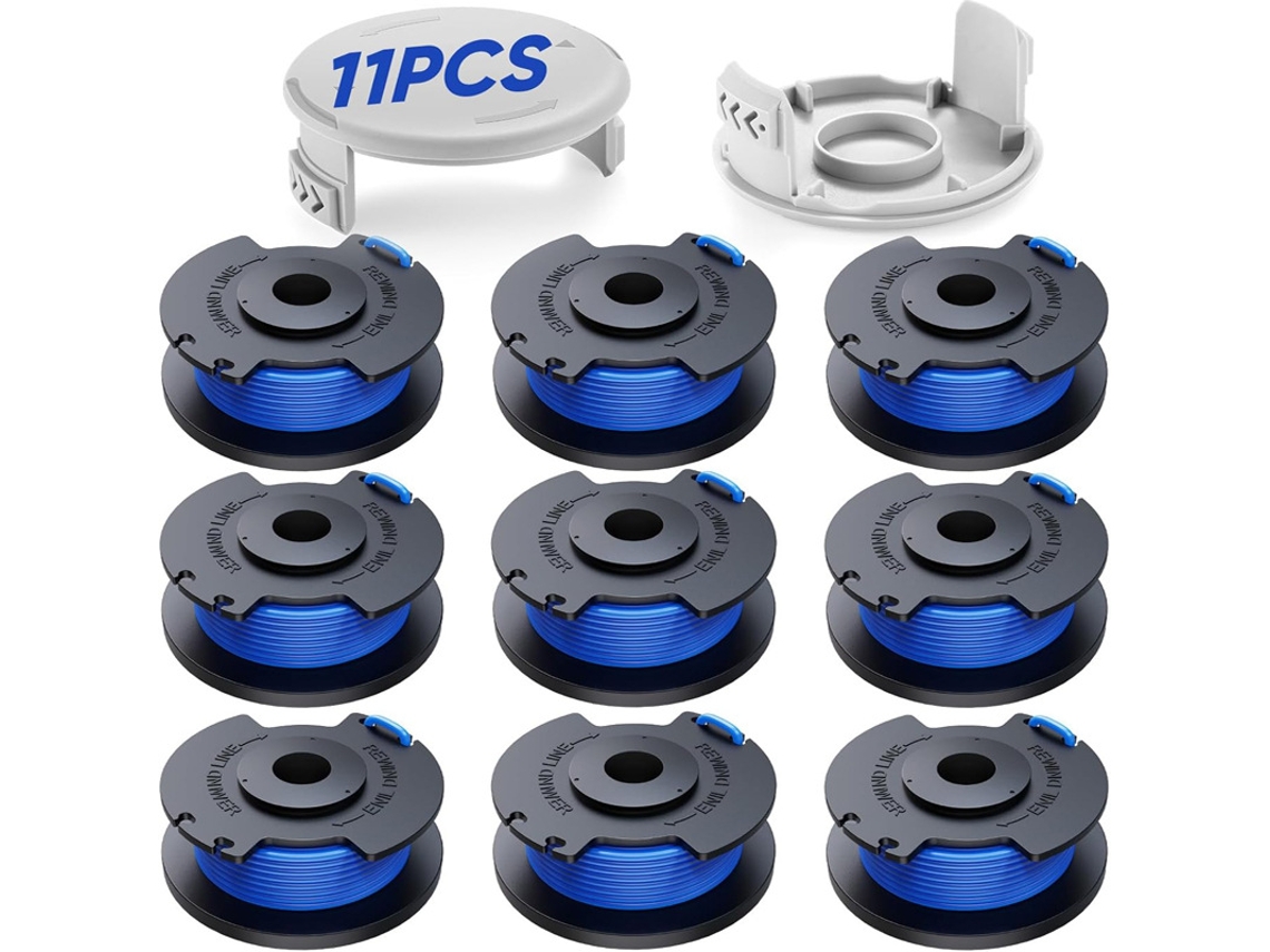 Paquete De 9 Carretes De Hilo Con 2 Tapas Para Desbrozadora Ryobi Ac14rl3a/ac14hca Henten Home