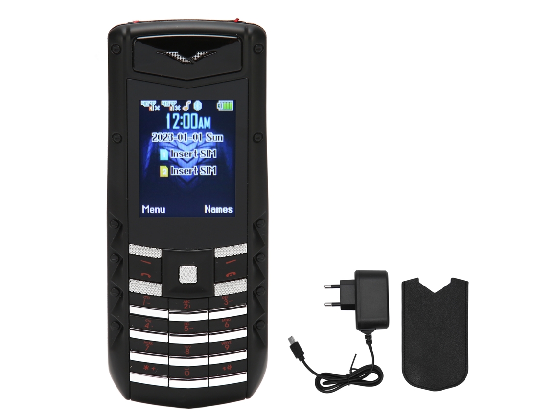 Celular Desbloqueado V5 Pro 2g Com Botões Grandes Alto Volume Para Idosos Bateria 1600mah Preto Plugue Eu