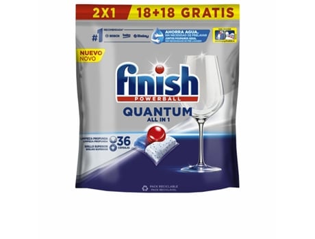 Pastillas para Lavavajillas FINISH Quantum (36 Unidades)