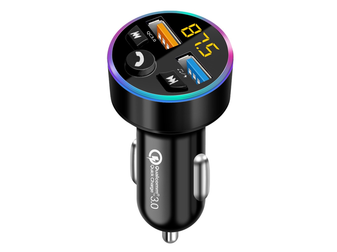 Reproductor Mp3 Bluetooth Redondo Con Función De Carga Rápida Y Embalaje, Color Negro.