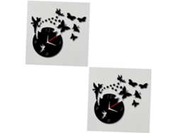 2 Piezas De Pegatinas Decorativas De Pared Con Espejo 3d Removibles Con Diseño De Animales Y Hadas.