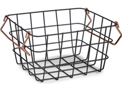Cesta BIGBUY HOME (Negro - Acero - 18.5x12.5x24.5 cm)
