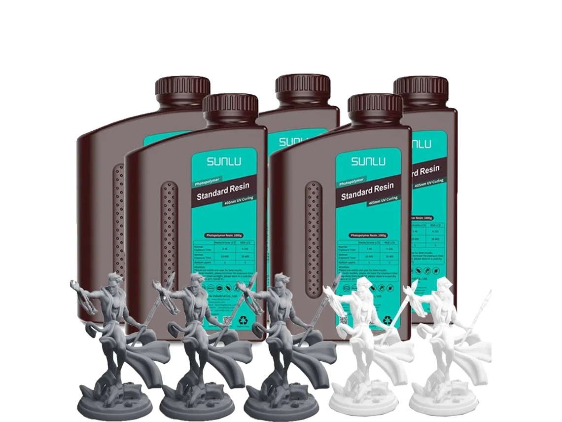 Resina 3D, alta precisión, bajo olor, 2 blancos, 3 grises oscuros OEM