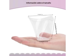 Cubiertos de plástico desechables, 100 ml, ideales para cumpleaños y fiestas familiares. MDUG (40 unidades)