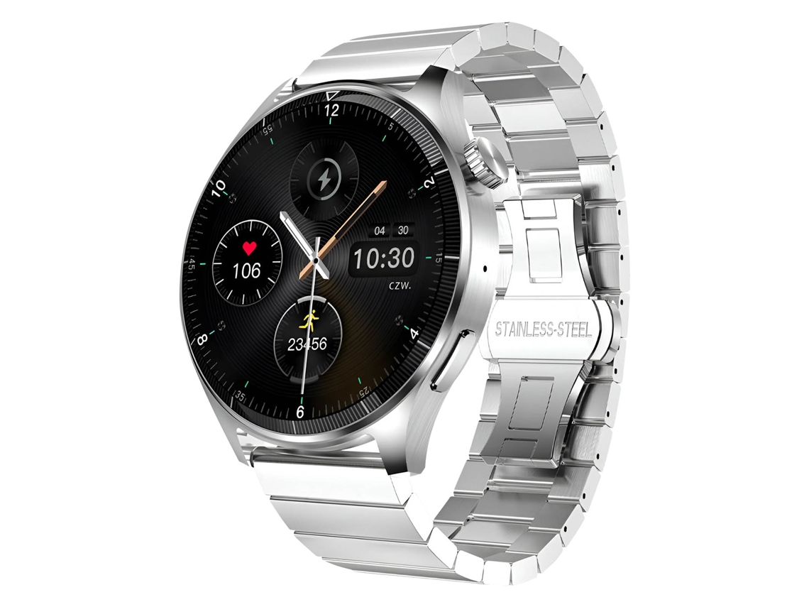 Forever Reloj inteligente para hombre Grand 2 Plateado