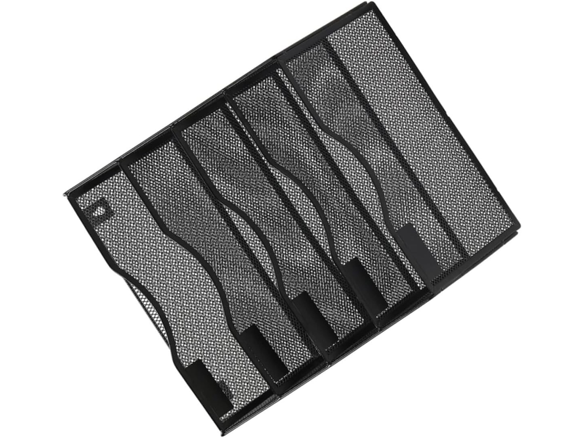 Organizador De Archivos Metálico De Pared Con Múltiples Niveles, Soporte Para Documentos Y Almacenamiento Multiusos De Malla Para Oficina.