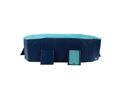 Piscina plegable no inflable, gruesa y resistente al desgaste, portátil, para exteriores, para niños y perros, 1,85 m/6,1 pies