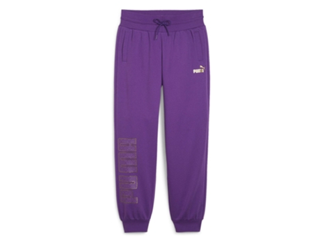 Calça PUMA Moletom Power Logo Love Roxo S Mulher