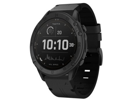Correa de Reloj Inteligente para Garmin Tactix Delta de 26 mm con Hebilla de Acero de Cuero (Negro)