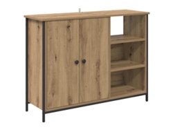 Estante de almacenamiento derivado de madera marrón Vidaxl (100 x 33 x 75 cm)