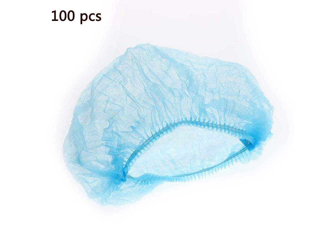 Gorros desechables de protección capilar, barrera protectora sólida, transpirables y cómodos, de tela no tejida, para uso médico.