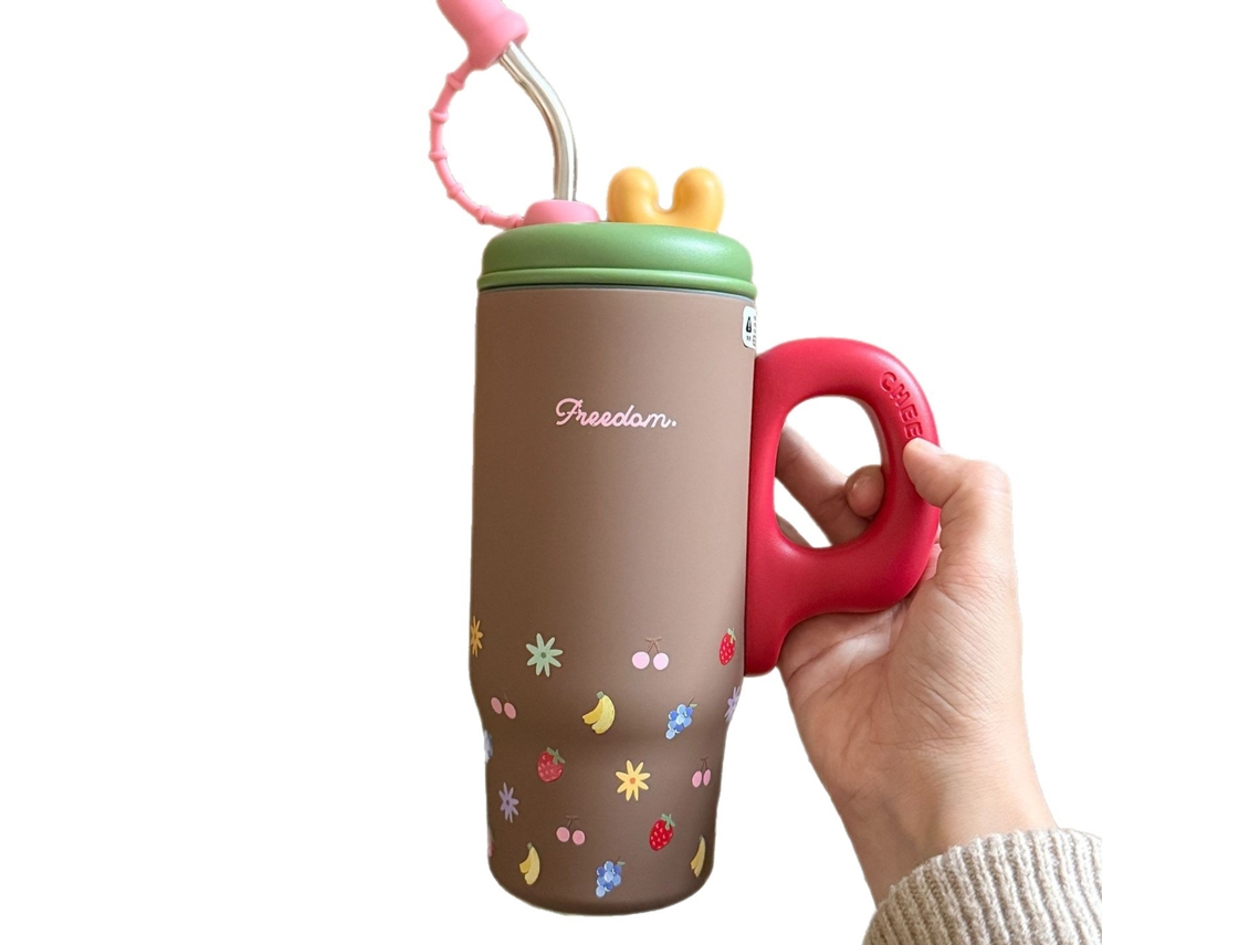 Vaso de hielo de gran capacidad, vaso de aislamiento de cerámica,