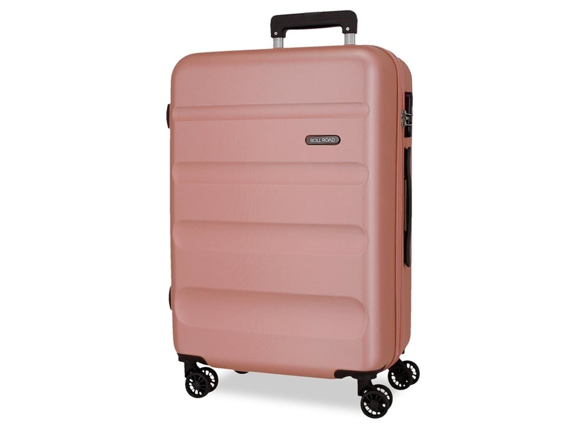 Maleta de Viaje Grande ROLL ROAD Flex Rosa Claro (75x51x28cm - 91L)