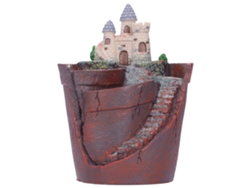 Maceta Miniatura De Resina Con Forma De Casa Para Plantas Suculentas - Decorativa Para El Hogar Y El Jardín.