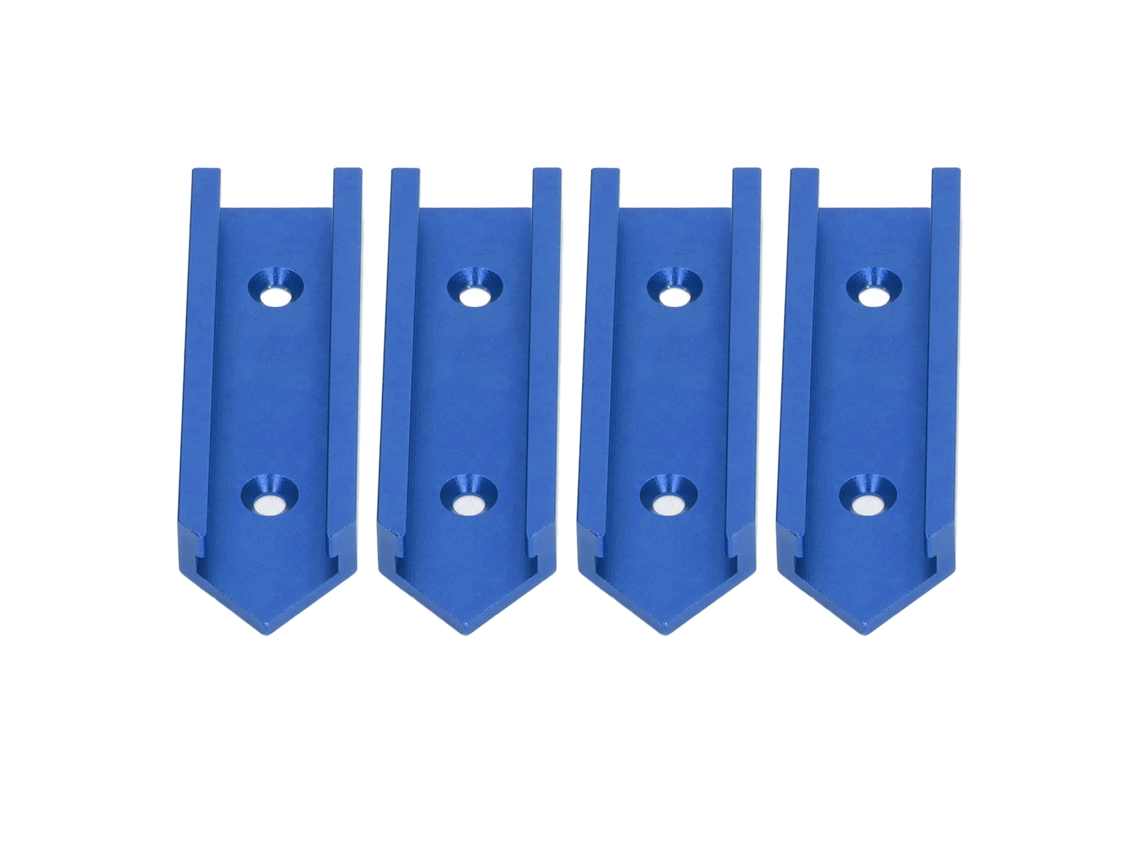 4 Conectores De Ranura En T De Aleación De Aluminio De 100 Mm Para Carpintería - Azul