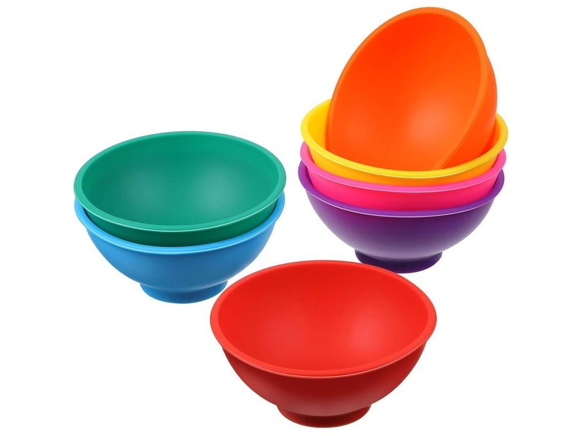 2026-7 Mini vasos de silicona multicolor reutilizables para condimentos, aperitivos y más.