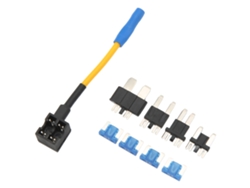 Kit de portafusibles de cuchilla con adaptador para fusibles de coche de alta conductividad de 14 AWG y 32 V.
