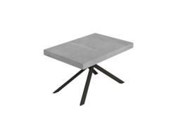 Mesa extensible Niket 120/380x90 cm con patas de hormigón antracita Itamoby