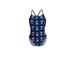 Bañador de Mujer para Natación ARENA Pieza Vibes Boos Azul (36)