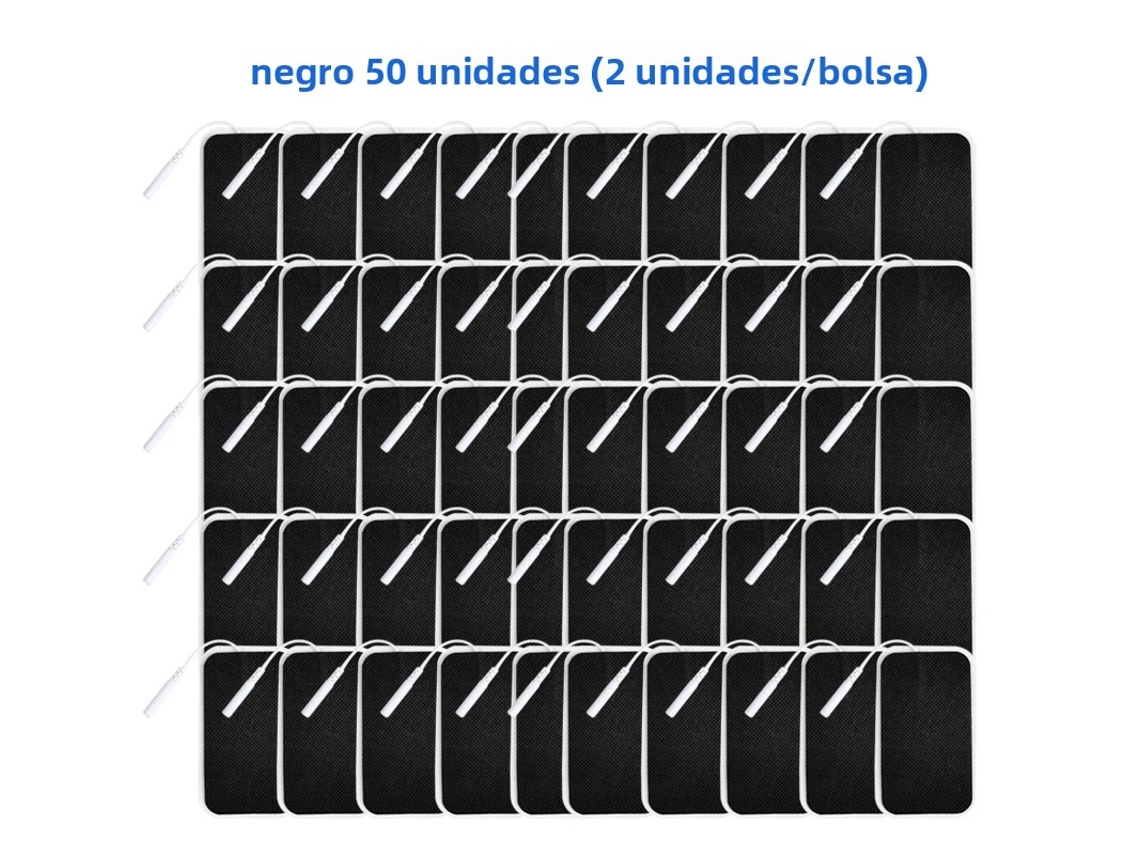 (negro, 50 Piezas, 5x9cm) Parches De Electrodos No Tejidos, 5*9cm, Con Conector De 2mm