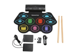 Juego De 9 Almohadillas De Color Para Batería Electrónica, Almohadillas De Práctica De Batería Portátil Con Voz Externa, Compatible Con Bluetooth, En